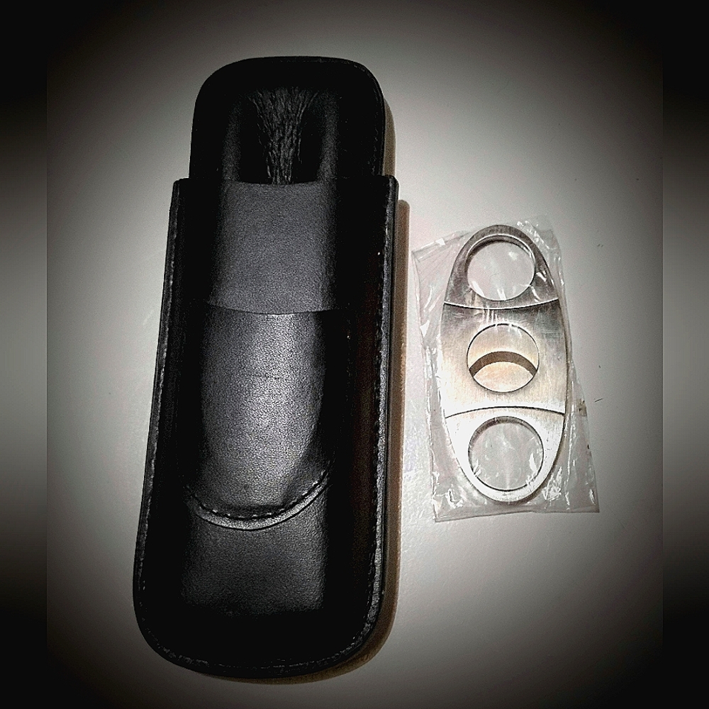 Leather Cigar Case With Butt Cutter Included - Not The Best But Still Cool